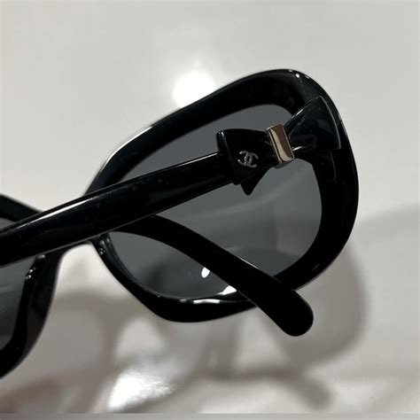 Chanel Sunglasses 5220 C. 888/3F Black Frame W Purple Lens 